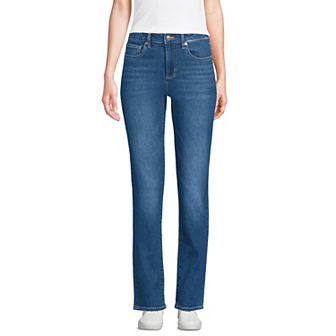 Women's Lands' End Soft Denim Mid-Rise Boyfriend Jeans