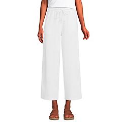 ★SCULPTOR★ Cottage Cotton Capri Pants White SC25S420WH Women's Cotton Capri Pants