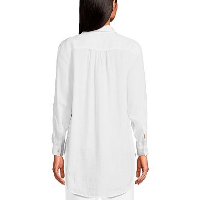 Women's Tall Lands' End Roll Sleeve Relaxed Tunic Top