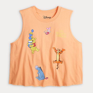 Juniors' Disney's Winnie the Pooh Boxy Graphic Tank Top