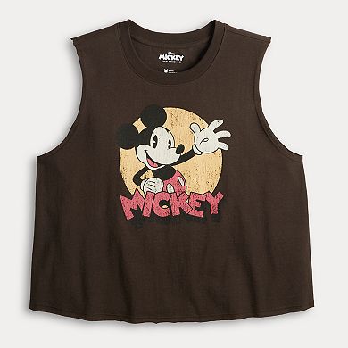Juniors' Disney's Mickey Mouse Boxy Graphic Tank Top
