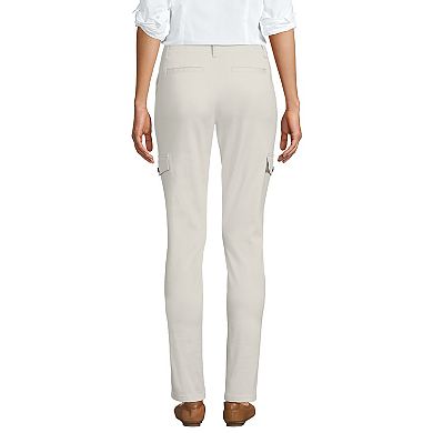 Petite Lands' End Mid Rise Slim Cargo Chino Pants