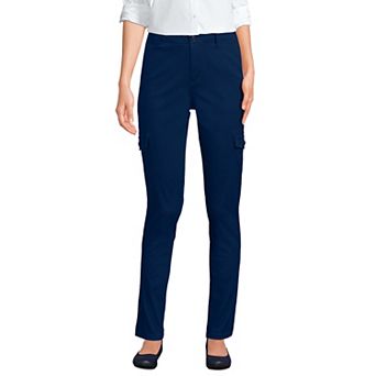 Petite Lands' End Mid Rise Slim Cargo Chino Pants