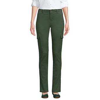 Petite Lands' End Mid Rise Slim Cargo Chino Pants