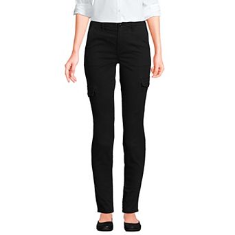 Petite Lands' End Mid Rise Classic Straight Leg Chino Ankle Pants