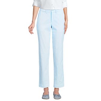 Petite Lands' End Mid Rise Classic Straight Leg Chino Ankle Pants