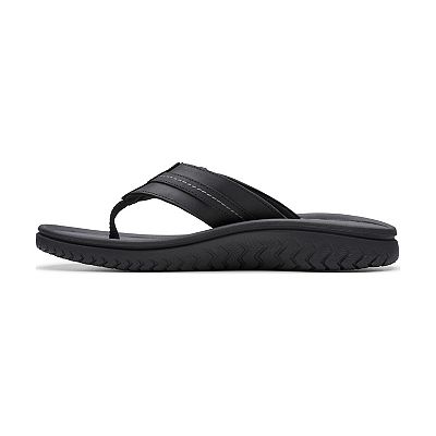 Clarks Wesley Sun Men s Leather Flip Flop Sandals