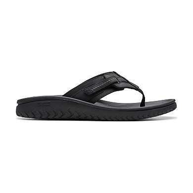 Clarks® Wesley Sun Men's Leather Flip Flop Sandals