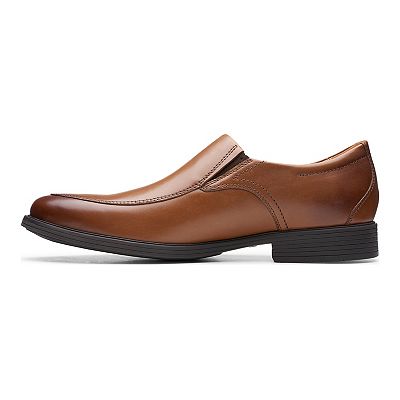 Clarks Men’s Tan Leather Slip-On Loafers Whiddon Step with box Mens 8 Clarks Whiddon Step Loafer Leather Slip on Dark Tan Comfort  main image 4
