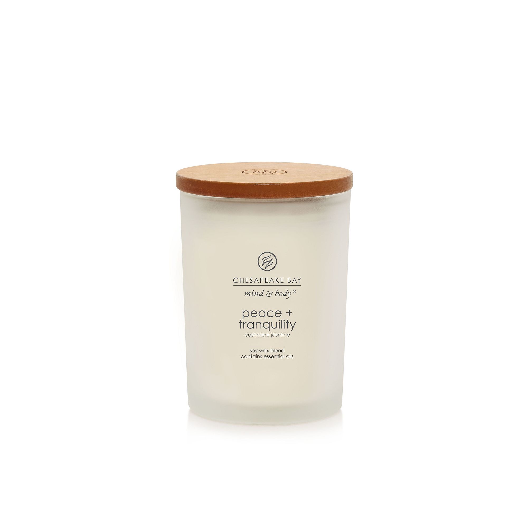 Chesapeake Bay Peace + Tranquility Cashmere Jasmine Single Wick Jar Candle,