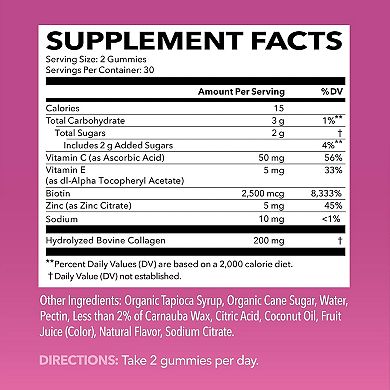 Collagen Gummies, Lemon Flavor, 60ct
