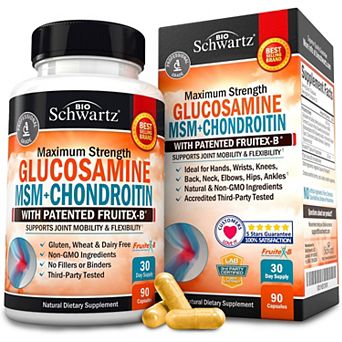 Glucosamine Chondroitin Msm 2110mg - Joint Support Supplement With Turmeric Curcumin - 90 Capsules