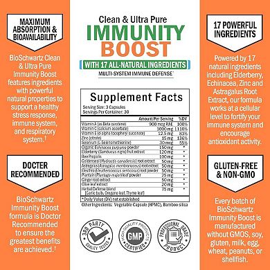 Bioschwartz Immunity Boost With Vitamin C And Zinc - 90ct