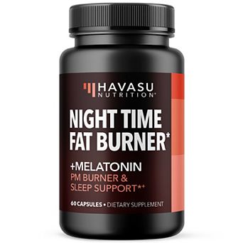 Night Time Fat Burner + Melatonin Capsules, 60 ct