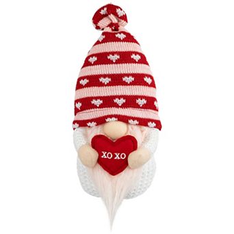 10" Plush Xoxo Valentine's Day Gnome Figurine