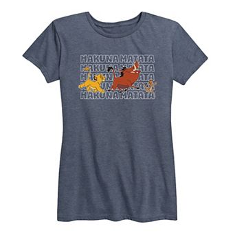 Disney's Lion King Women's Hakuna Matata Stacked Graphic Tee