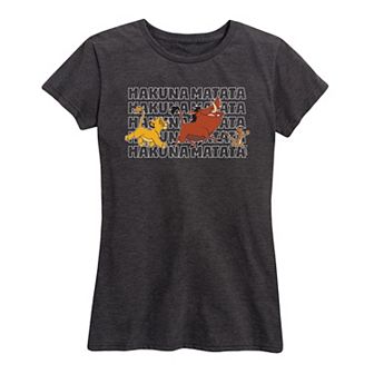 Disney's Lion King Women's Hakuna Matata Stacked Graphic Tee