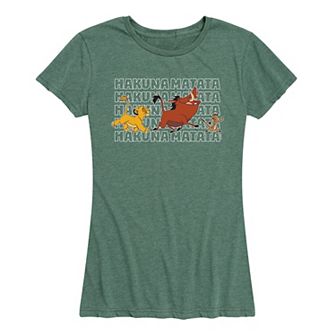Disney's Lion King Women's Hakuna Matata Stacked Graphic Tee