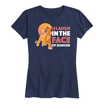 Disney's Lion King Simba Women's I Laugh Face Of Danger Graphic Tee