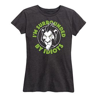 Disney's Lion King Scar Women's Surrounded By Idiots Graphic Tee