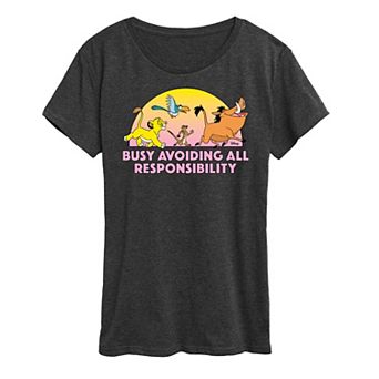 Disney's Lion King Women's Avoid Responsibility Graphic Tee