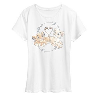 Disney's Lion King Simba & Nala Women's Heart Graphic Tee