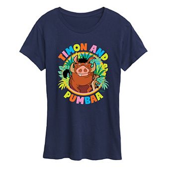 Disney's Lion King Timon & Pumbaa Women's Graphic Tee