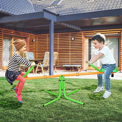 F.c Design 360 Degree Rotation Outdoor Kids Spinning Seesaw Sit And Spin Teeter Totter For Backyard