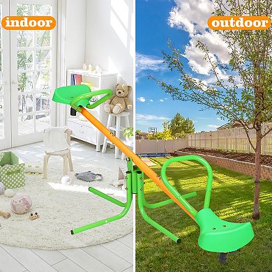 F.c Design 360 Degree Rotation Outdoor Kids Spinning Seesaw Sit And Spin Teeter Totter For Backyard
