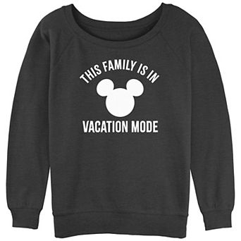 Disney's Mickey Mouse This Family Is In Vacation Juniors' Graphic Slouchy Terry