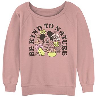 Disney's Mickey Mouse Be Kind To Nature Juniors' Graphic Slouchy Terry
