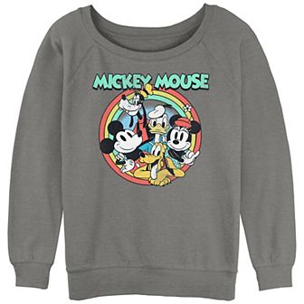 Disney's Mickey Mouse And His Friends Juniors' Graphic Slouchy Terry