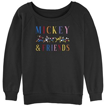 Disney's Mickey Mouse And Friends Running Lineup Juniors' Graphic Slouchy Terry