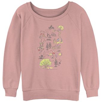 Disney's Winnie The Pooh Life Map Juniors' Graphic Slouchy Terry