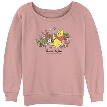 Disney's Winnie The Pooh Sitting With Piglet Juniors' Graphic Slouchy Terry