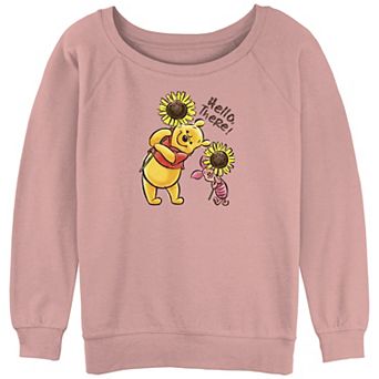 Disney's Winnie The Pooh And Piglet Hello There Sunflower Juniors' Graphic Slouchy Terry
