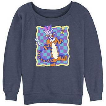 Disney's Winnie The Pooh Piglet And Tigger Piggy Ride Juniors' Graphic Slouchy Terry