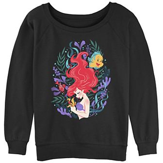 Disney's The Little Mermaid Ariel Profile Portrait Juniors' Graphic Slouchy Terry