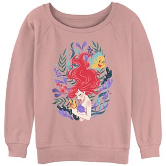 Disney's The Little Mermaid Ariel Profile Portrait Juniors' Graphic Slouchy Terry