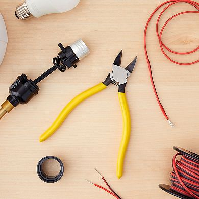 2 Pack CR-V Wire Flush Cutters, Soft Wire Side Cutters for Jewelry Making (Yellow, 7.5 Inch)