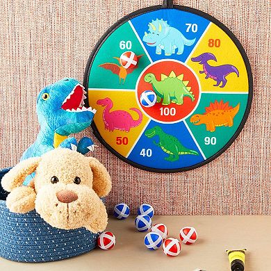 Dinosaur Dart Board Game With 10 Sticky Balls For Kids, Double-sided (11 Pieces)