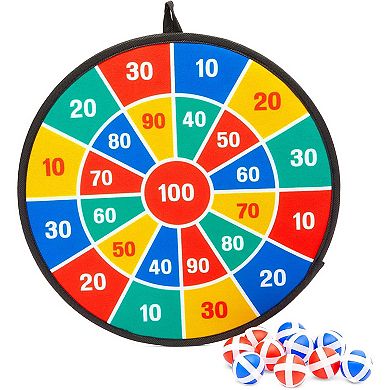 Dinosaur Dart Board Game With 10 Sticky Balls For Kids, Double-sided (11 Pieces)