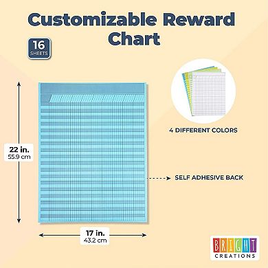 Vertical Incentive Chart For Classroom, Kids Rewards For Chores (16 Sheets)