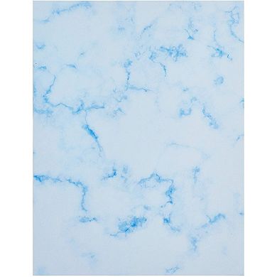 96-Sheet Marble Stationery Paper in 6 Colors, Printer Friendly, 8.5x11 inches