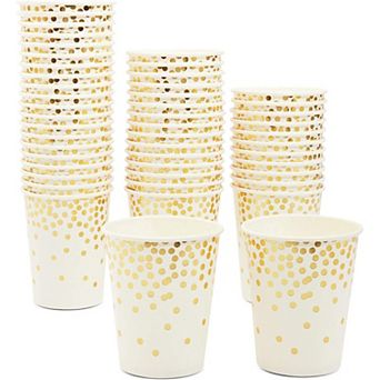 50 Pack 9oz Gold Party Cups For Drinks, Party Supplies, Weddings, Bridal Showers