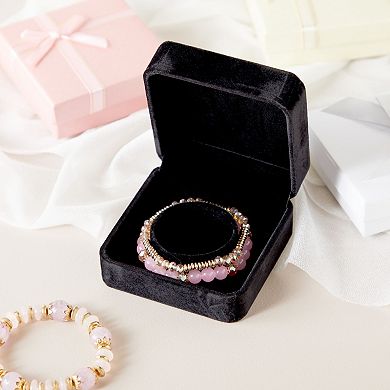 Velvet Jewelry Organizer Gift Box For Girls Women Bracelet Ring Earring Necklace