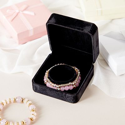 Velvet Jewelry Organizer Gift Box For Girls Women Bracelet Ring
