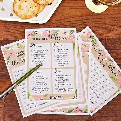 5 Bridal Shower Games For Engagement, Bridal, Wedding Party, For 50 Guests
