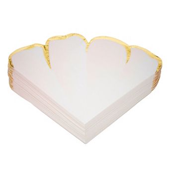 50 Pack Floral Paper Napkins For Party, Bridal Shower, Pink And Gold, 6.25 X 6"