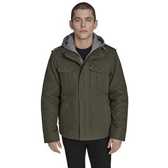 Men's Levi's® Cotton Hooded Quilt Lined Trucker Jacket